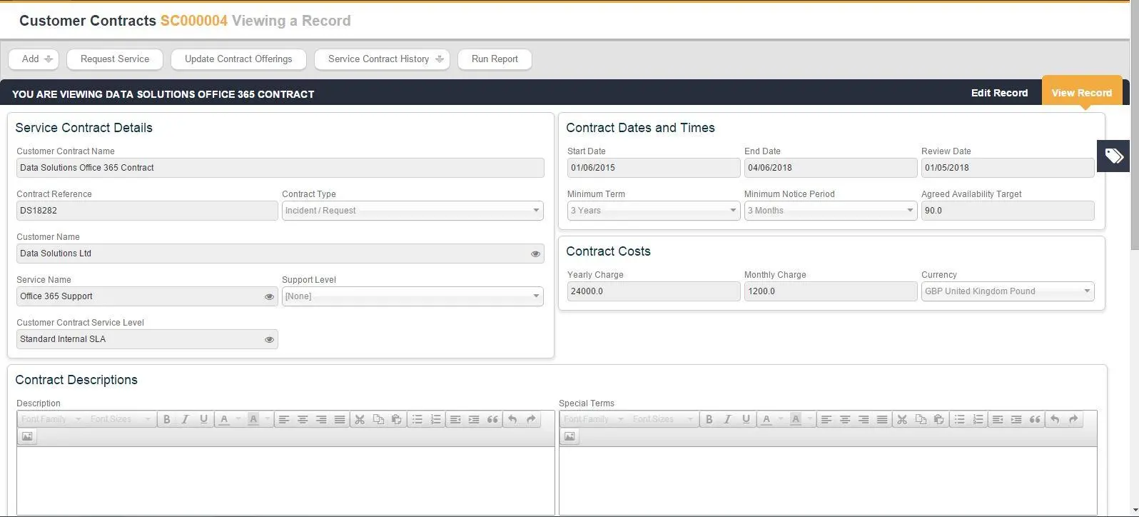 Customer-Contracts Customer-Contracts